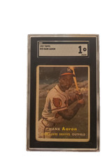 1957 Topps Hank Aaron #20 SGC 1 Milwaukee Braves HOF picture