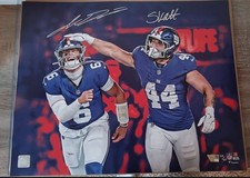 Jaxson Dart & Cam Skattebo DUAL Fanatics SIGNED L/E #47/50 Colorway 16x20 photo picture