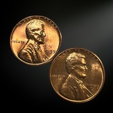 1959 P D Lincoln Memorial Cent BU 2 Coin Set Brilliant Uncirculated picture