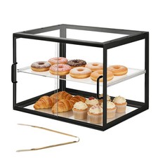 Uimoso Acrylic Countertop Bakery Display Case with 2-Tier Sliding Doors picture