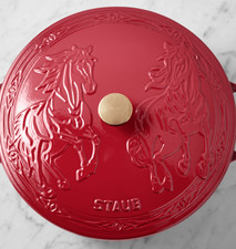 Staub Enameled Cast Iron Essential French Oven with Horse Lid, 5-Qt NEW picture