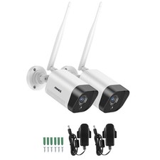 ANNKE 2pcs 3MP Wireless Outdoor Security IP Camera WIFI Two Way Audio Recording picture