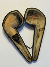 Antique C.P.F. Tobacco Pipe w/ Original Leather Case “Sterling”- Missing Stem picture