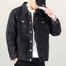 Mens Stylish Vintage Distressed Denim Jacket picture