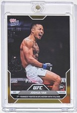2025 Topps Now UFC 323 Joshua Van Rookie GOLD PARALLEL /50 SSP Flyweight #45 RC picture