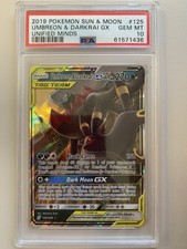 Umbreon & Darkrai Gx 125 Tag Team PSA 10 2019 Pokemon Sun Moon Unified Minds picture