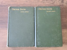 Obiter Dicta First and Second series - augustine birrell 1887 Lot picture