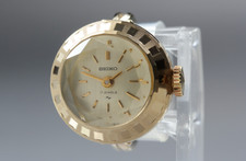 Vtg1989 [NEAR MINT] Seiko 11-0290 Hand-winding 18mm gold Ring Watch Women's picture