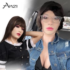 Anzi Realistic Silicone Female Mask Cosplay Transgender Full Masks Crossdresser picture