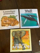 Vintage Italian Pop Up Action National Geographic Book lot of 3 picture