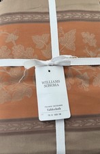 Williams-Sonoma Foliage Jacquard Tablecloth 70”x108” In Cocoa picture