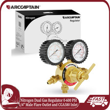 ARCCAPTAIN Nitrogen Gas Regulator 0-800 PSI 0-4000PSI Output Pressure CGA580 New picture