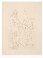 RARE ORIGINAL AUTHENTIC PABLO PICASSO (SPANISH, 1881-1973) ETCHING FRAMED 1934 picture