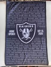 LAS VEGAS RAIDERS vs MIAMI DOLPHINS 2026 Home Opener Rally Towel 9/13/26 picture