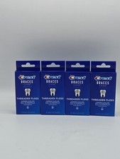 Crest Braces Care Threader Floss - 30 Single Use Packets Each- 4 Pack -Rare  picture