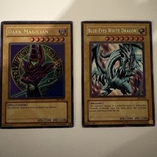 Blue-Eyes White Dragon BPT-009 + Dark Magician BPT-007 Secret Rare Lot Yu-Gi-Oh picture