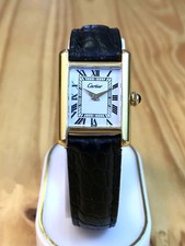 VINTAGE 1979 CARTIER TANK WOMEN'S PRE-MUST  18K ELECTROPLATED 21MM, HAND-WIND picture