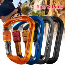 30KN Rock Climbing Carabiner Locking Clip Heavy Duty Tree Arborist Rappel Large picture