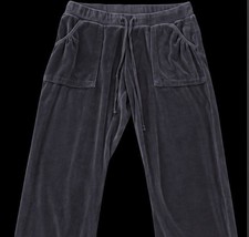 Juicy Couture Brown Velour Track Pants 2000s Vintage Mcbling Size Medium picture