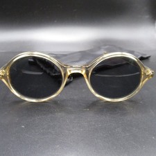 Ralph Lauren Vintage Style Oval Eyeglass Frames Clear Amber Gold Tone 45-20-140 picture