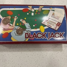 Vintage 1985 NINTENDO GAME & WATCH Black Jack Multi Screen Handheld BJ-60 w/Box picture