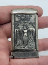 1901 PAN AMERICAN EXPOSITION BUFFALO MATCH SAFE VESTA CASE CUTTER ARTS BUILDING picture