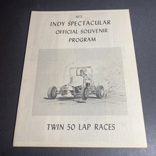 Automotive Racing History: Indy Spectacular Official 1972 Twin 50 Lap/ FKY picture