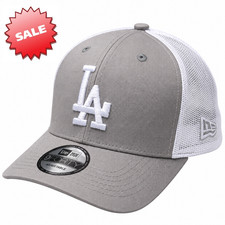 New - LA Dodgers Trucker Hat Mesh Snapback Adjustable Cap - Black/Grey picture
