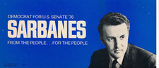 1976 Sarbanes for US Senate card stock handout Maryland MD #236 picture