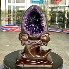 5.59LB Natural amethyst Dinosaur egg Quartz Crystal specimen healing picture