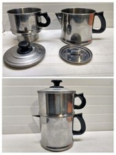 Lifetime Percolator 2Qt Regalware Drip-O-Lator Stainless Coffee Maker Pot & Lid picture