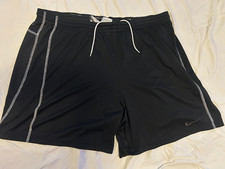 Men’s Nike Shorts Size XL Dri-Fit black with white stitching and drawstrings picture