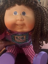 Cabbage Patch Kids 1989 Hasbro Transitional Kids Doll Brown Thick Spaghetti Hair picture