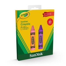 SanDisk Crayola USB-C Flash Drive, 64GB, 2 Pack, Mango Tango and Vivid Violet picture