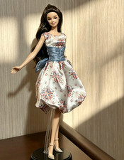 OOAK Blue Bow Bud Dress For Silkstone Barbie Poppy Parker FR Integrity Toys Doll picture