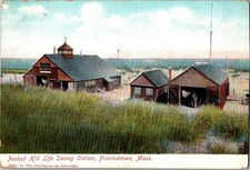Vintage Postcard 1901-1907 Peaked Hill Life Saving Station, Provincetown, MA picture