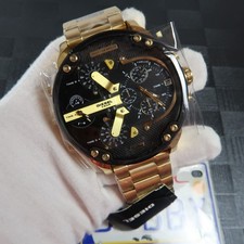 Diesel DZ7333 Mr.Daddy Chronograph Black Dial Gold Stainless Steel Men's Watch picture