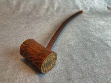 Wizard Stump Smoking Pipe Long Stem Tobacco Churchwarden Rustic Black and Brown picture