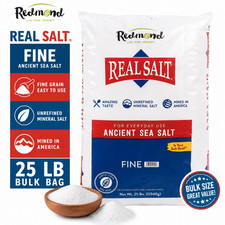 Redmond Real Salt Fine Ancient Sea Salt 25 lb Bulk Bag Unrefined Natural picture