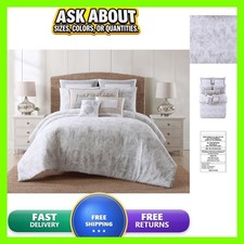 Oceanfront Resort Tropical Plantation Toile Grey White Twin XL Comforter Set picture