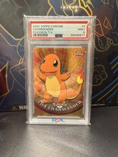 2000 Topps Chrome Pokemon T.V. Charmander #4 PSA 9 picture