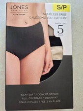 Jones New York Signature Seamless Brief 5-Pack, Size Small/Petite 0165 picture