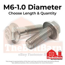 M6-1.0 A2-70 Stainless Steel Hex Flange Bolts (Choose Length & Qty) picture