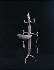 Antique hand forged iron figure, a ritualistic oil lamp of Dogon people Mali picture