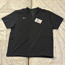 Men’s Nike Anthracite 1/4 Zip Short Sleeve Pullover Medium HQ5843-060 picture