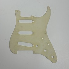 Fender Stratocaster Pickguard 8 Hole Single 1-Ply 50s Aged Relic Vintage White picture