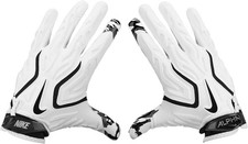 NEW Nike Superbad 8.0 Football Gloves Magnigrip+ Sticky Grip White/Black Large picture