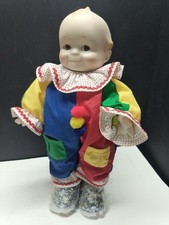 Rare Vintage Jesco Kewpie Porcelain Clown Doll Colorful No Balloon picture
