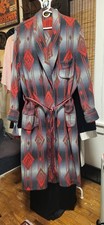Vintage 40' Beacon Ombre Southwest Geometric Diamond Pattern Unisex Blanket Robe picture