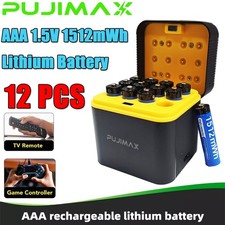 12PCS AAA 1512mWh 1.5V Rechargeable Lithium Battery with Fast Integrated Charger picture